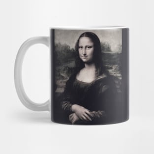 Black and White Mona Lisa by Leonardo Da Vinci Mug